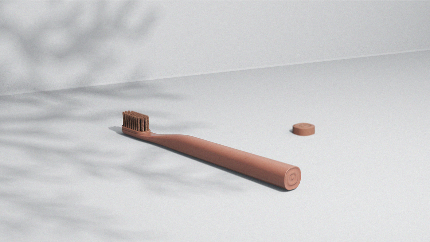 toothbrush，3d，Coral，environment protection，natural，product design，