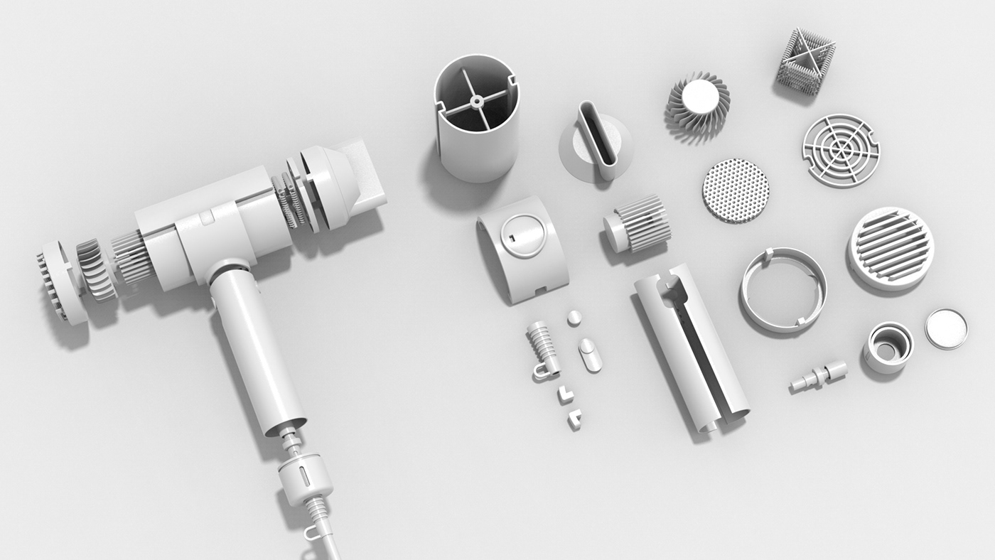 hair drier，Household appliances，industrial design，conceptual design，product design，