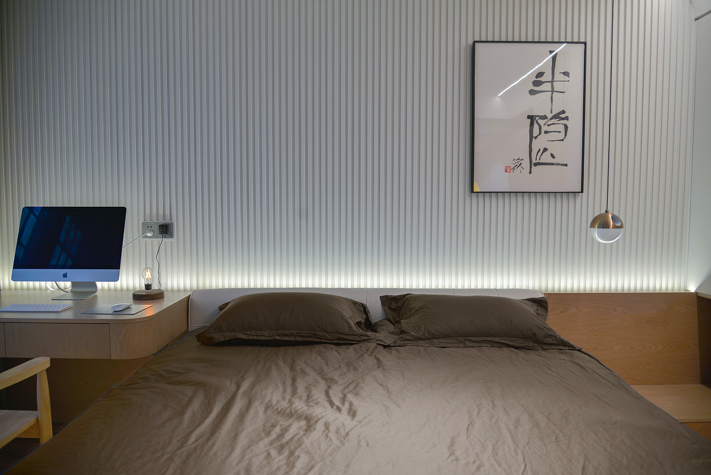 Modern; Living room, dining room; Landscape;，