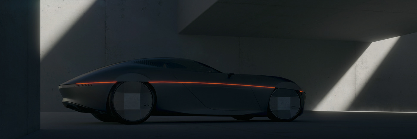 Side view，3D model，public，SP III，Automobile design，