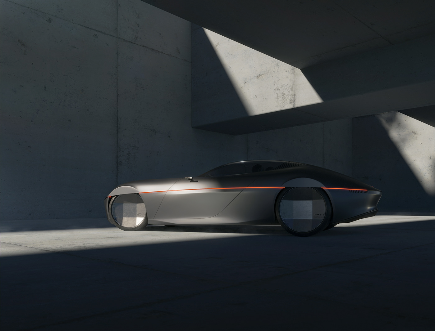 Side view，3D model，public，SP III，Automobile design，