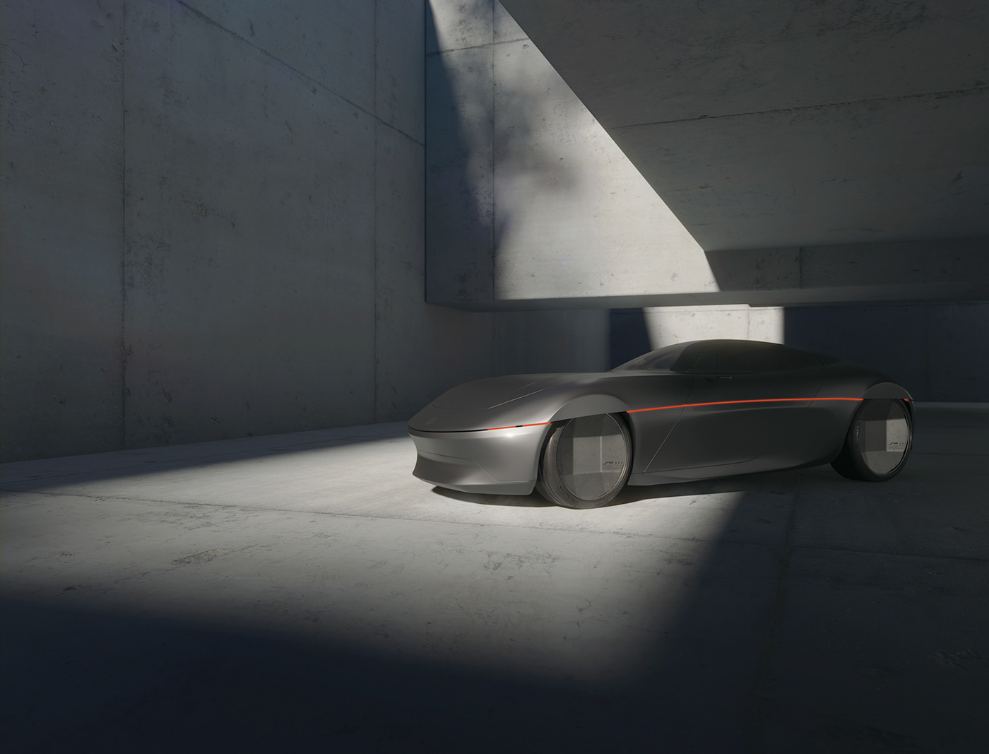 Side view，3D model，public，SP III，Automobile design，