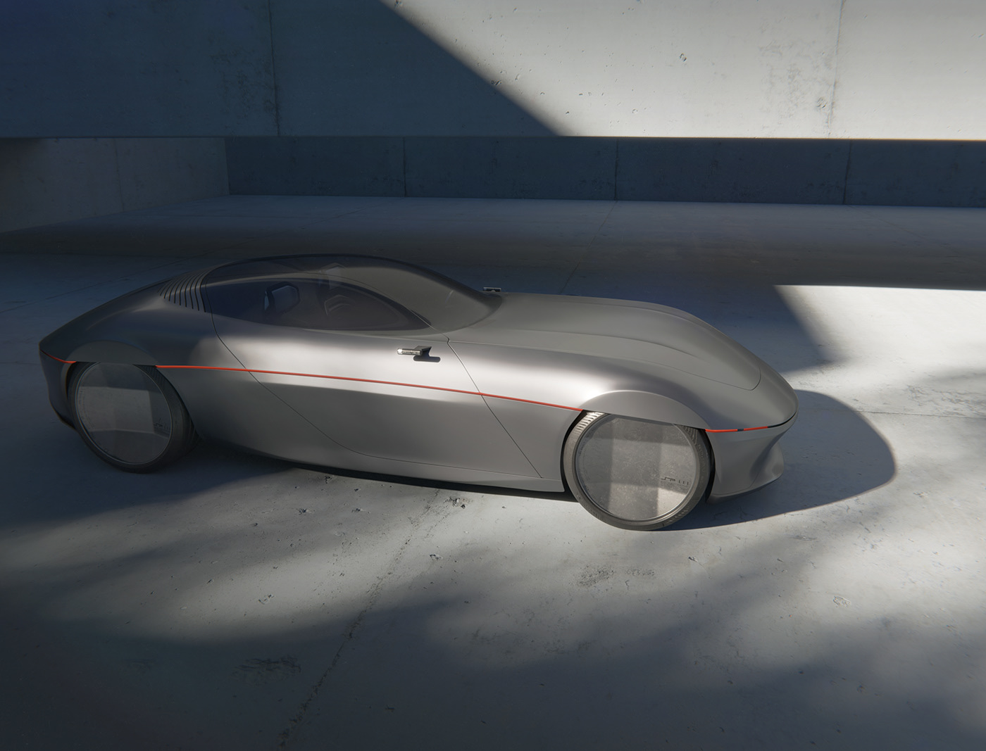Side view，3D model，public，SP III，Automobile design，