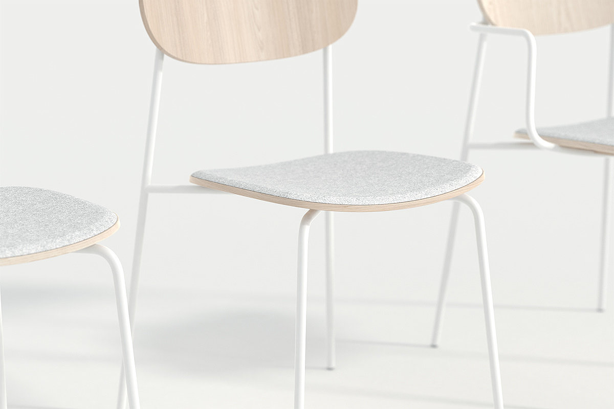 Solito，Plywood，PET Felt Pad，chair，