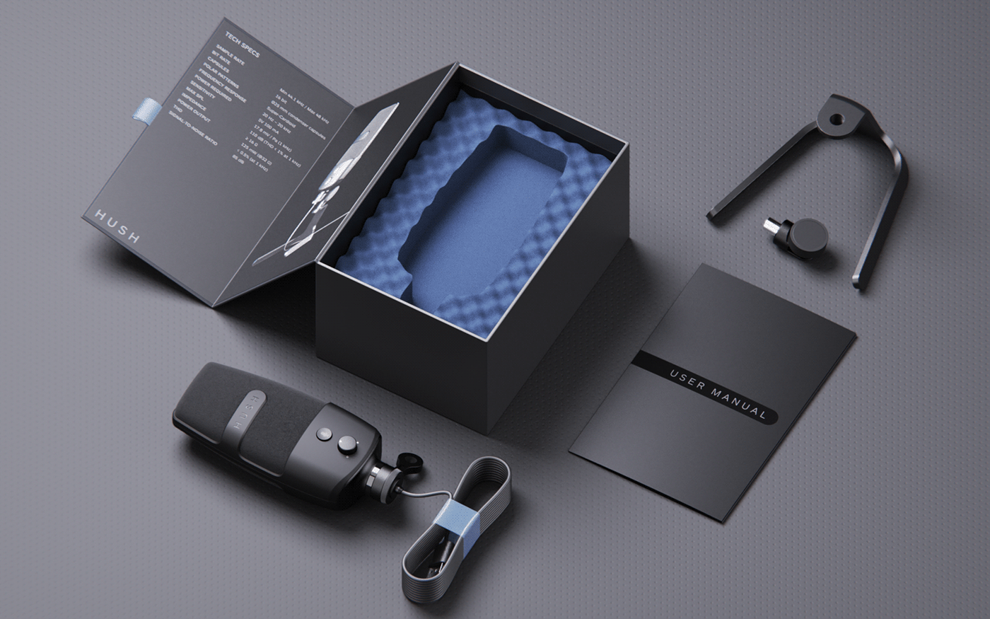 Microphone，voice，conceptual design，industrial design，product，black，