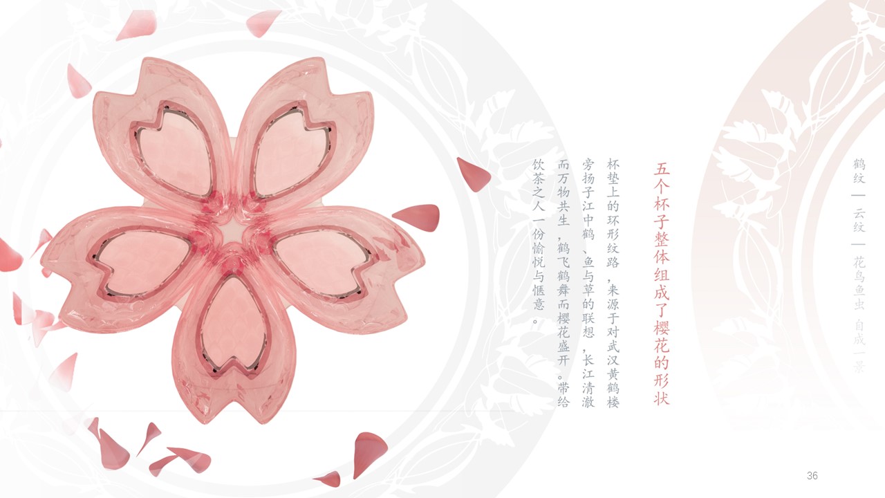 teacup，Glass，Cultural creation，cherry blossoms，