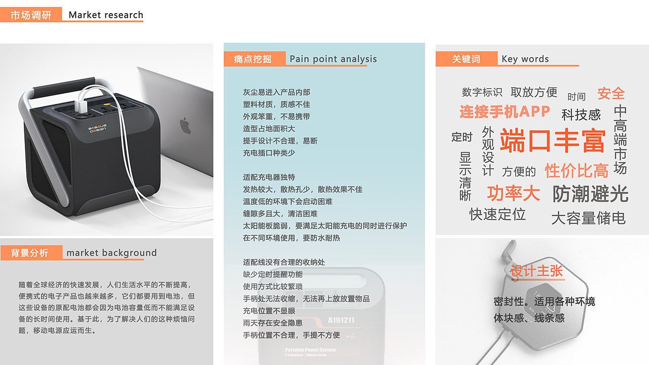 industrial design，product design，Outdoor mobile power supply，