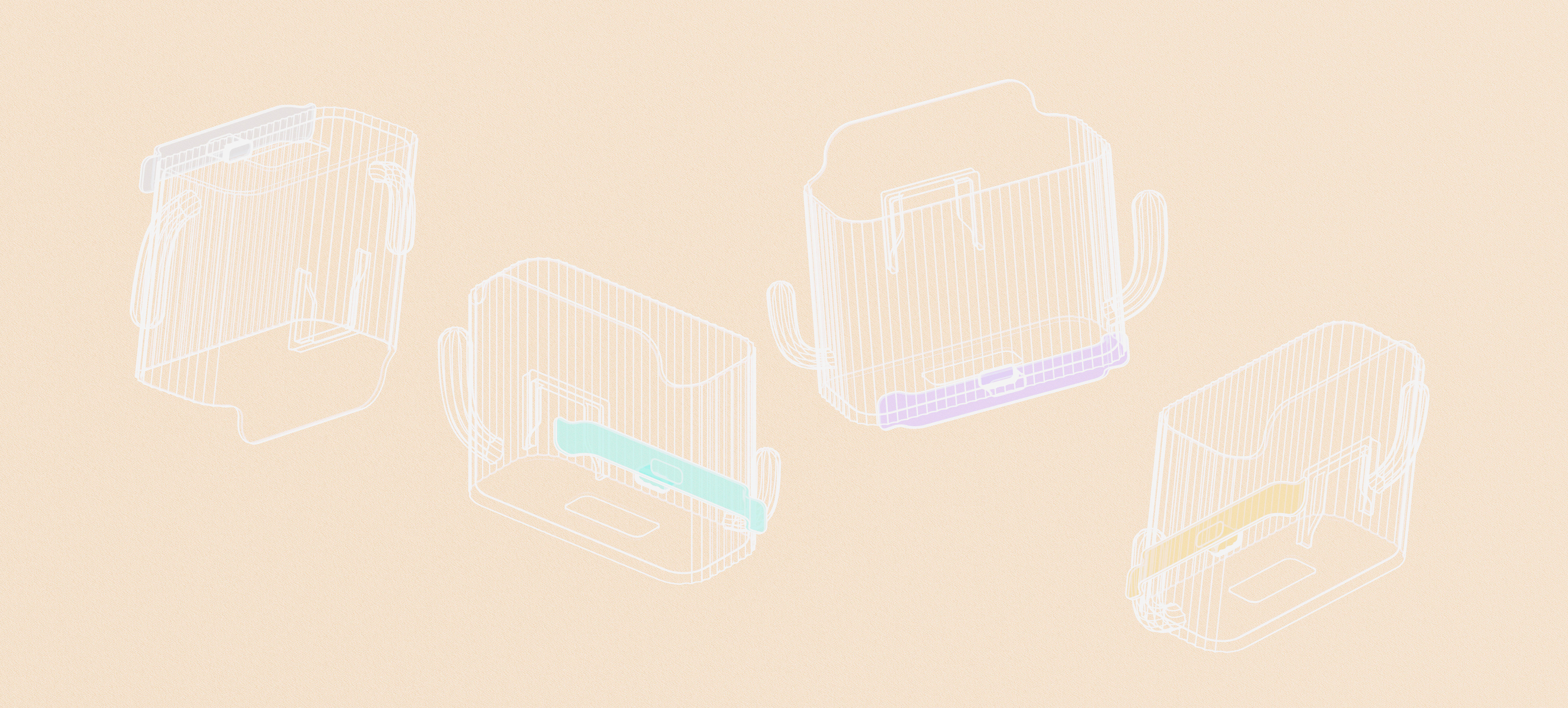 Home department store design，Household design，Light luxury design，Wall hanging storage box design，