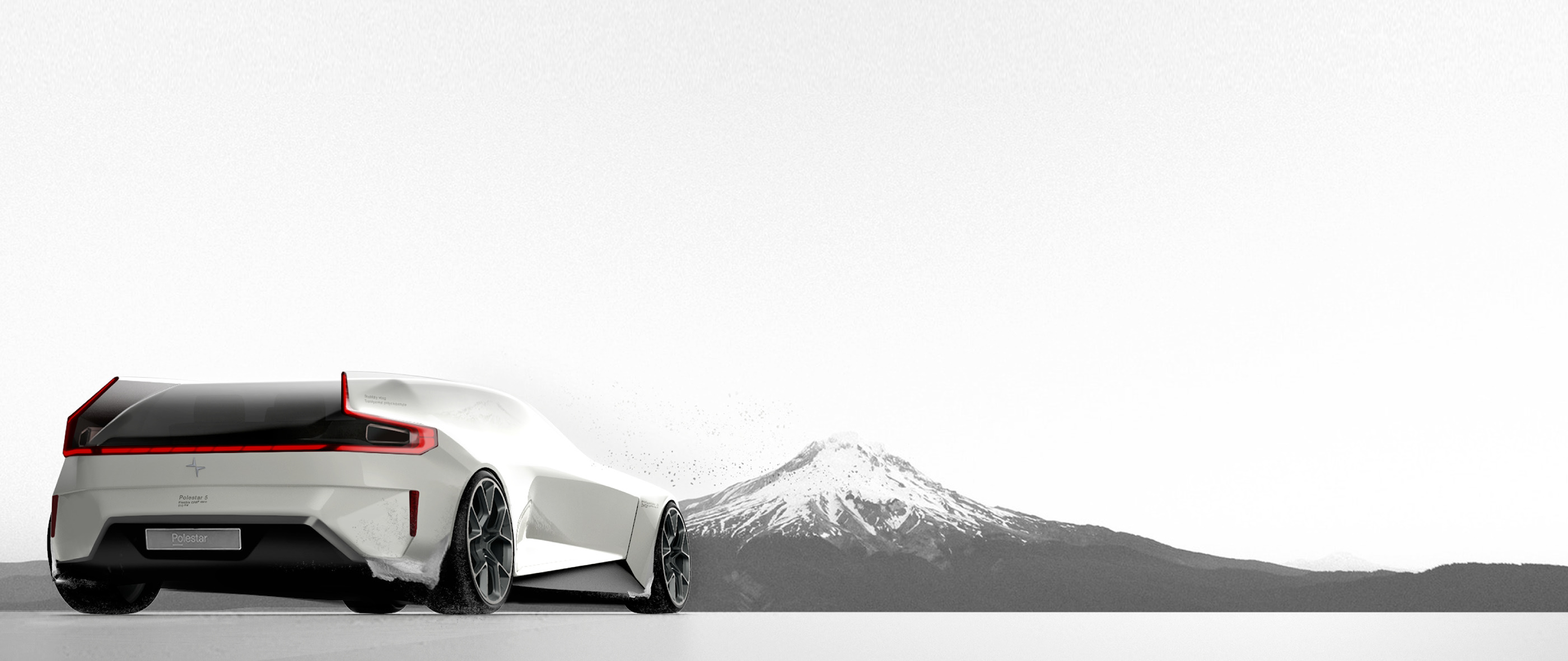 automobile，vehicle，Hand drawn，Polestar 5，