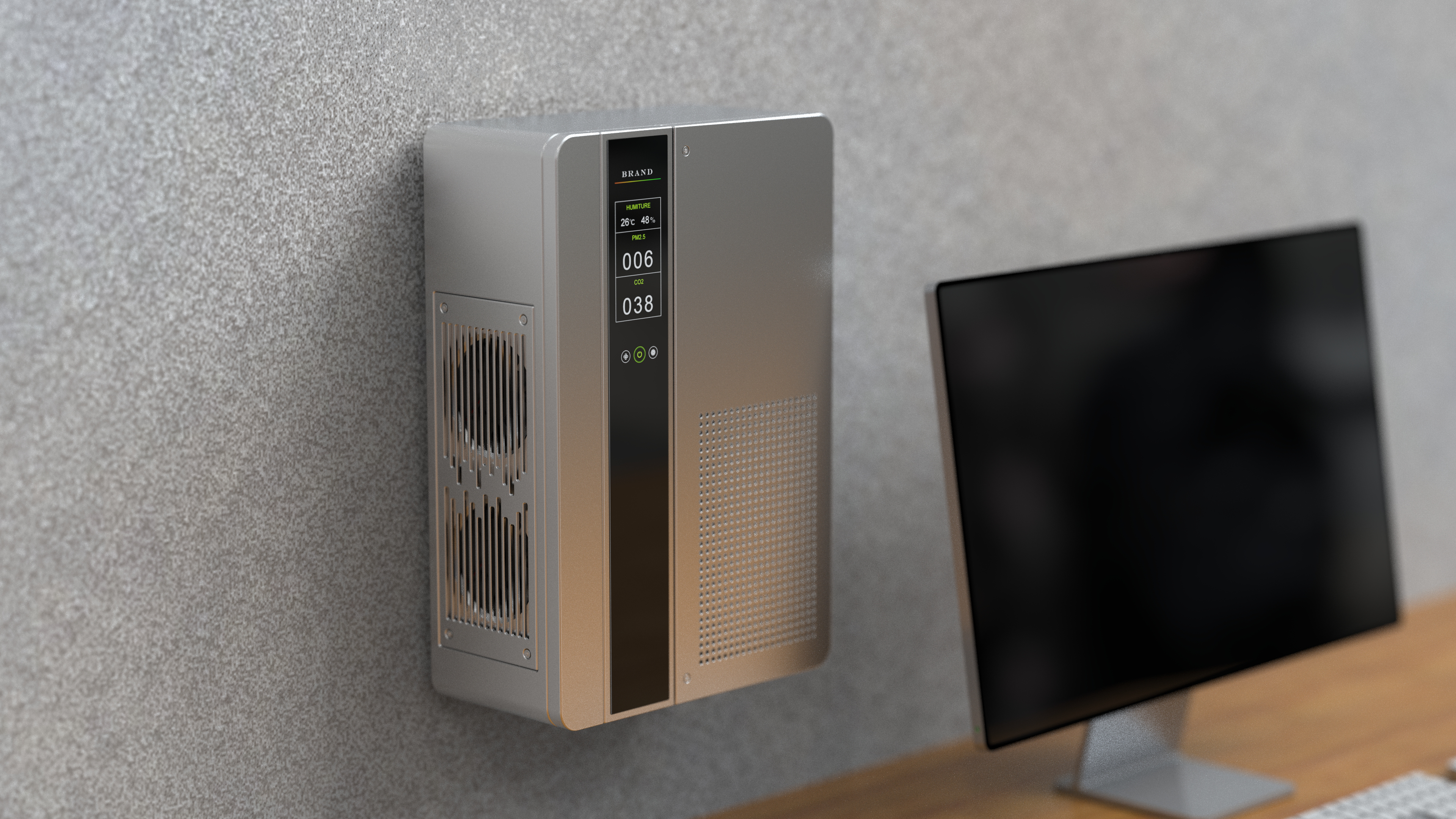 air cleaner，purifier，household electrical appliances，Wall hanging，