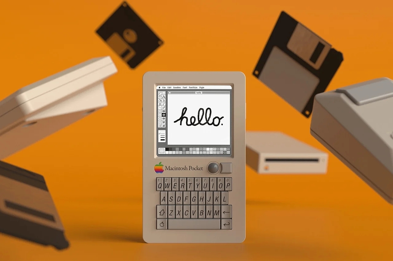 Handheld computer，macintosh，keyboard，
