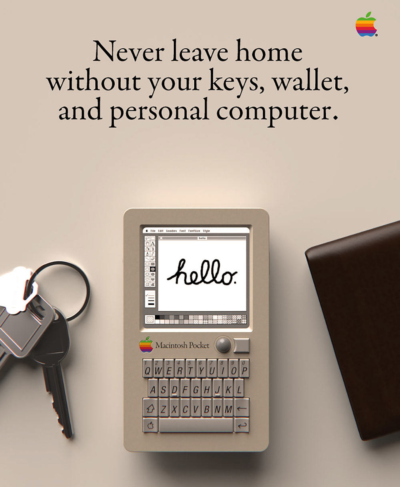 Handheld computer，macintosh，keyboard，