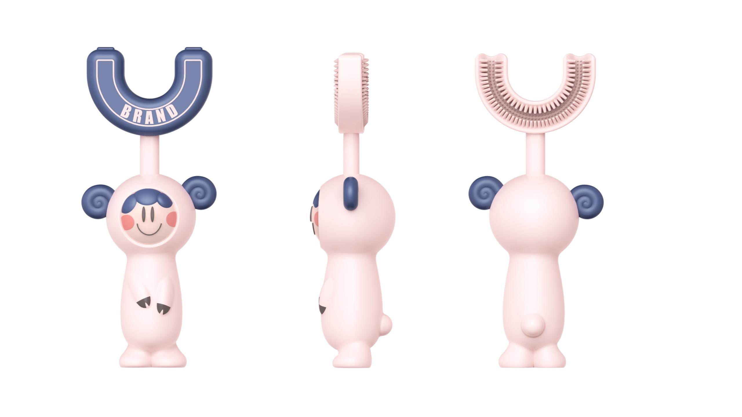 Mother and baby，children，U-shaped toothbrush，Gehu，