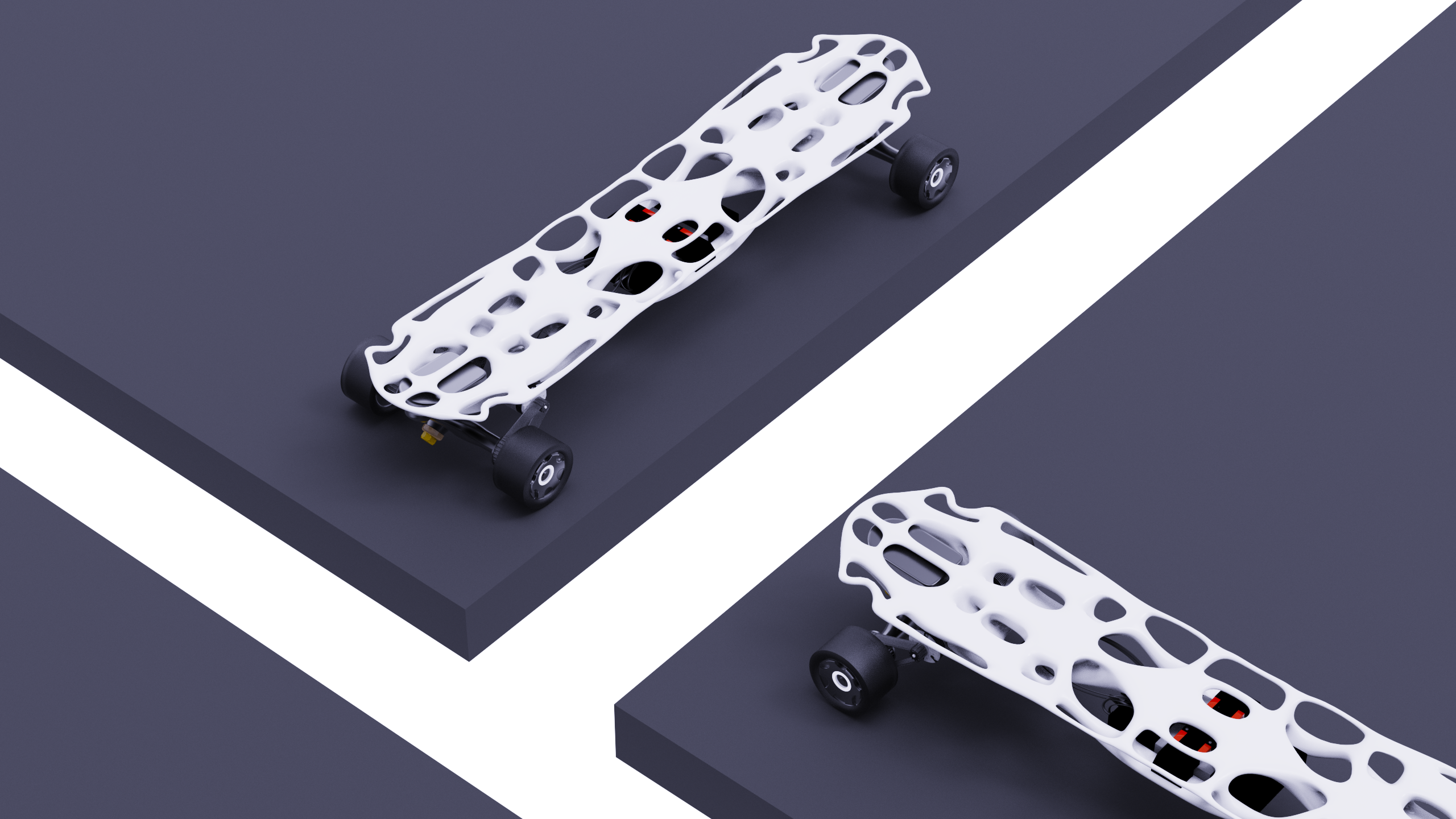 Topology optimization，Electric skateboard，Lightweight，
