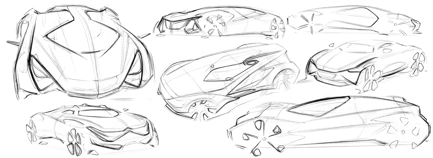 automobile，Hand drawn，sketch，
