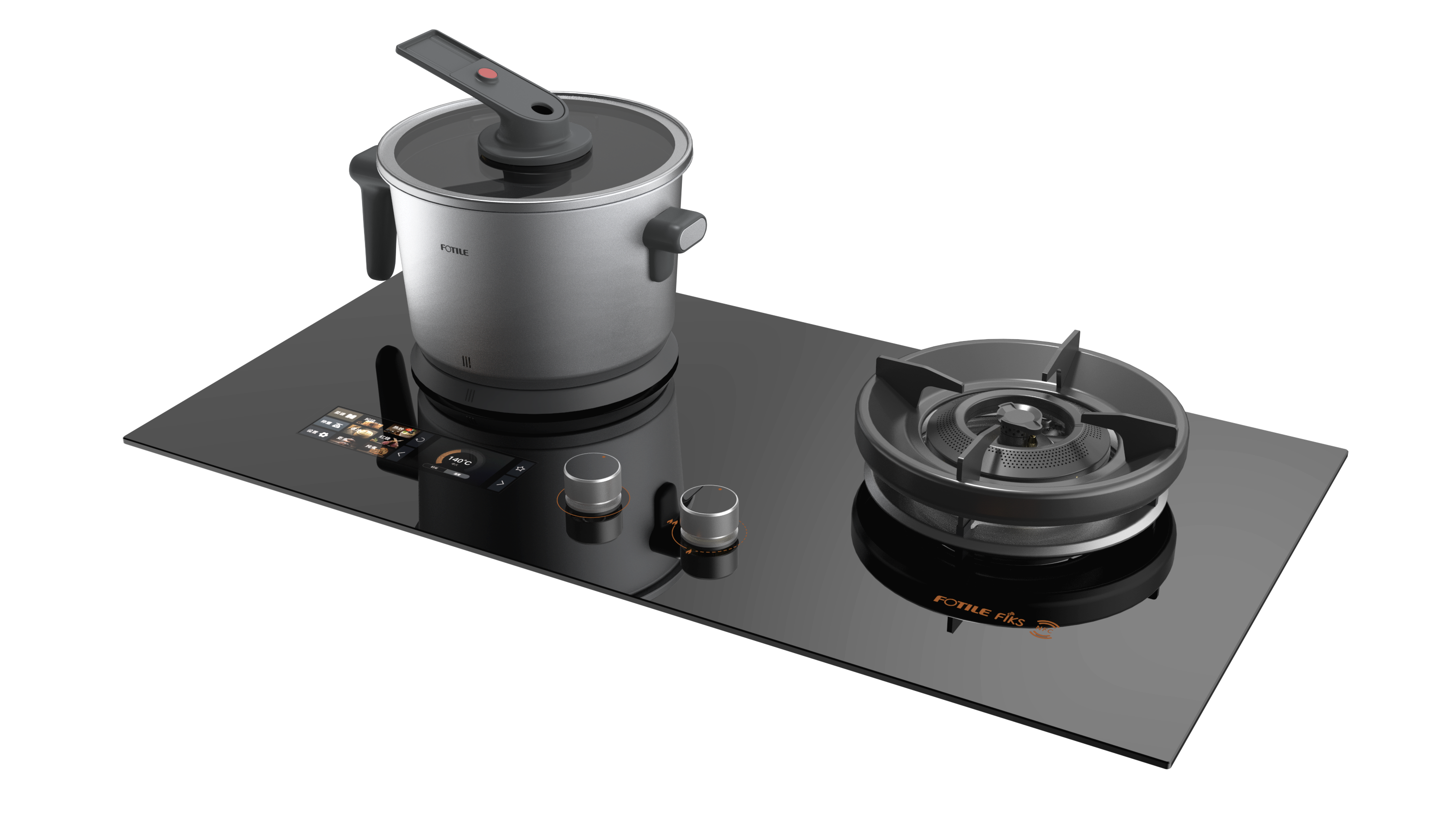 Red design，product design，Fotile ，Lampblack machine，Cooking stove，