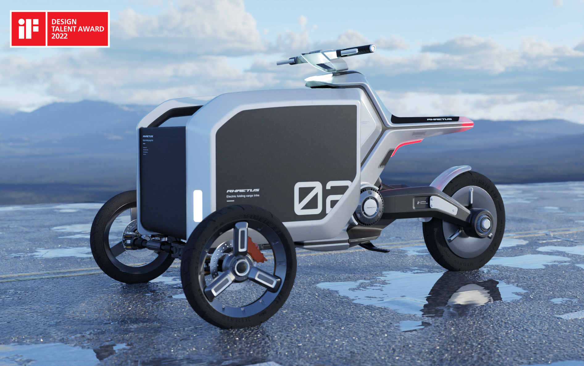 Automobile design，Render，rhino，cargobike，electric vehicle，industrial design，