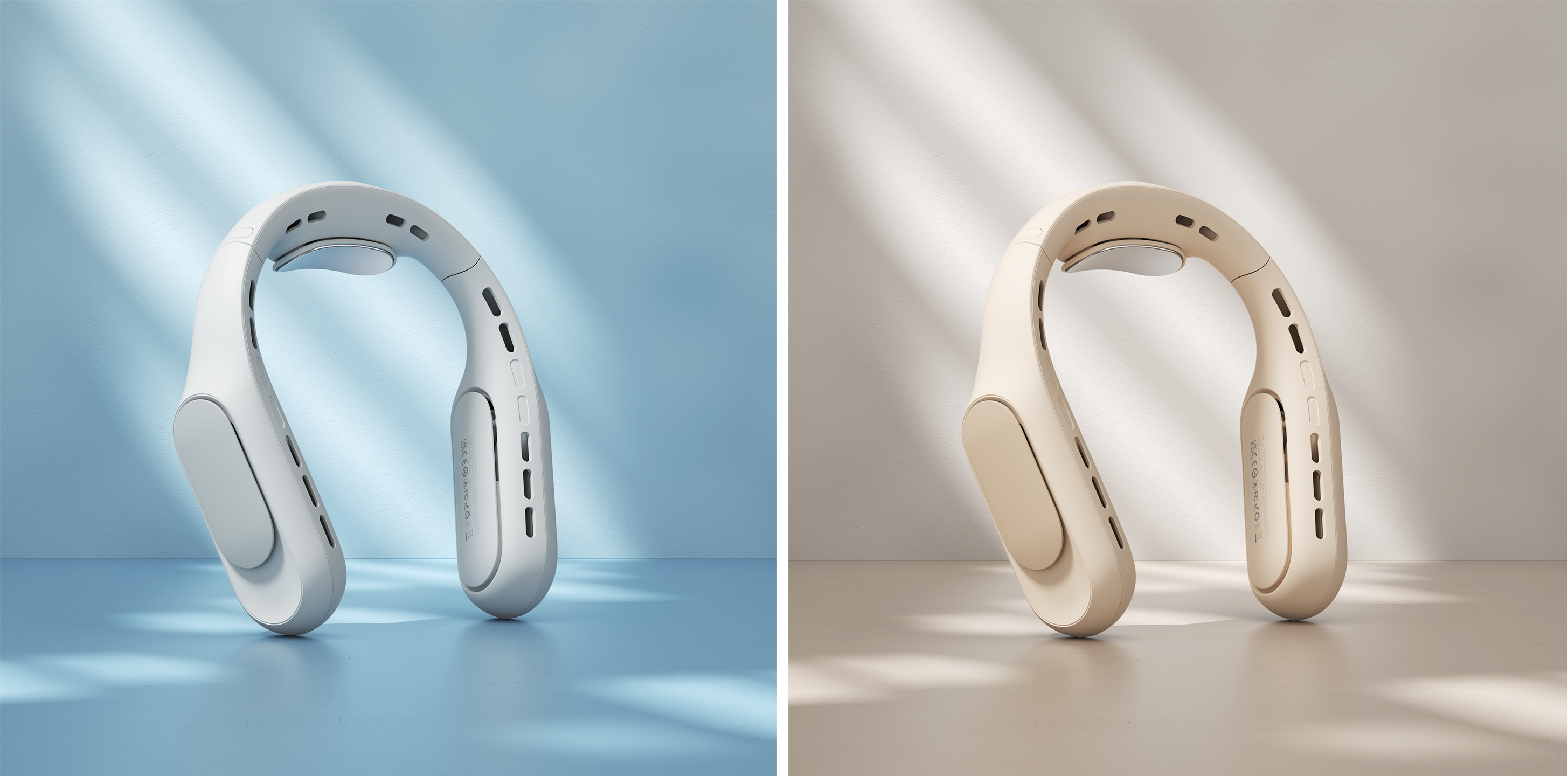 Product rendering，Hanging neck fan，