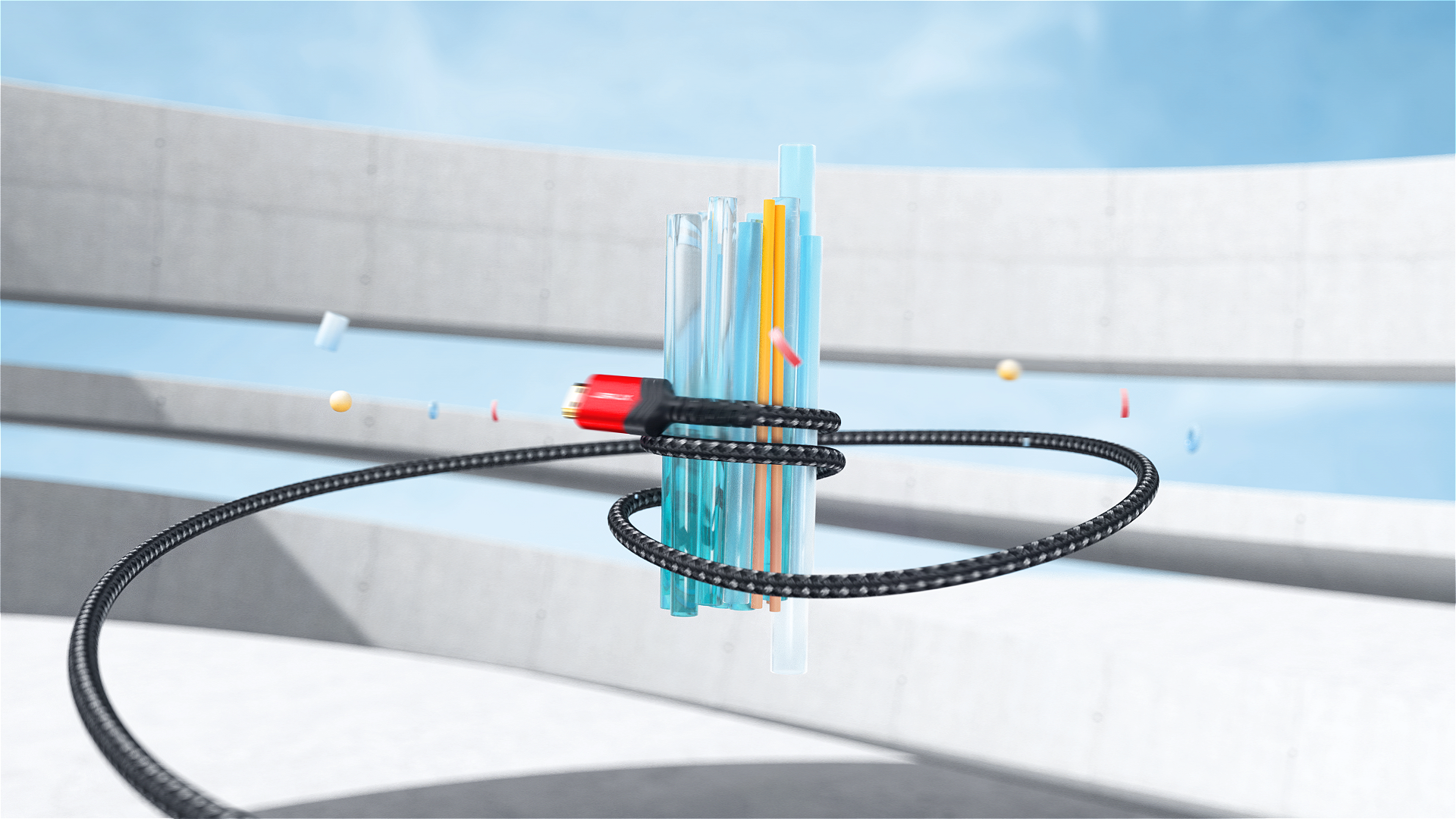 C4D Octane，Render，data line，