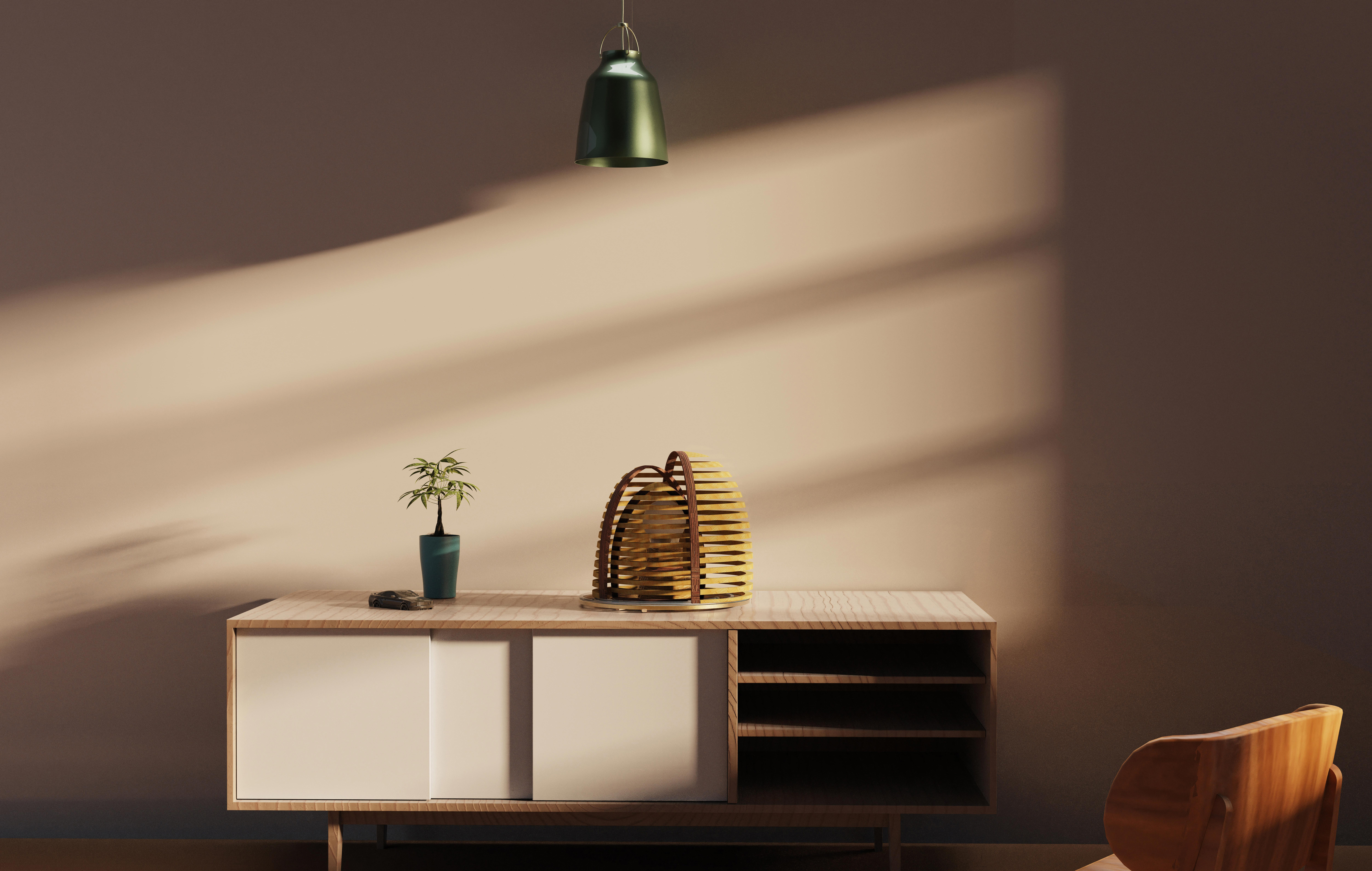 bamboo，Original design，tradition，Render，atmosphere，furniture，lamp，