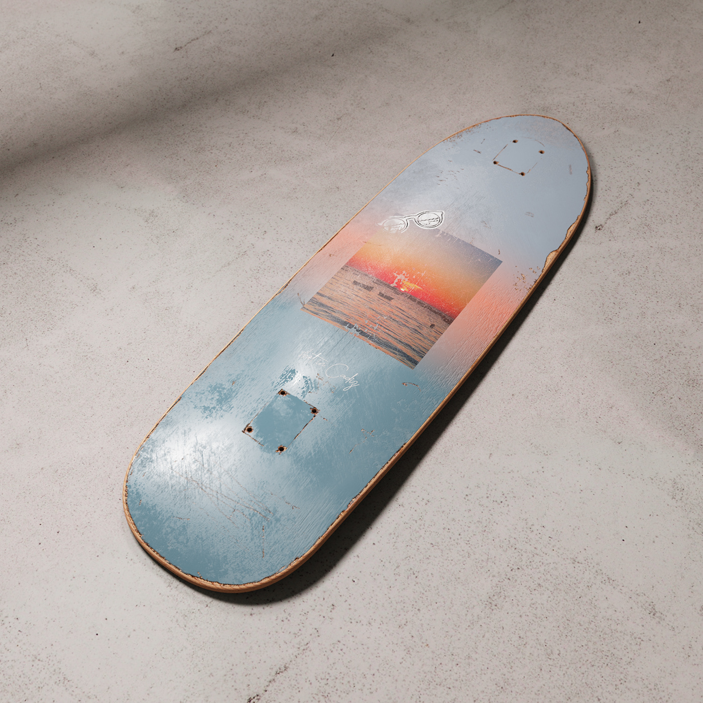 Skate，Render，wooden ，