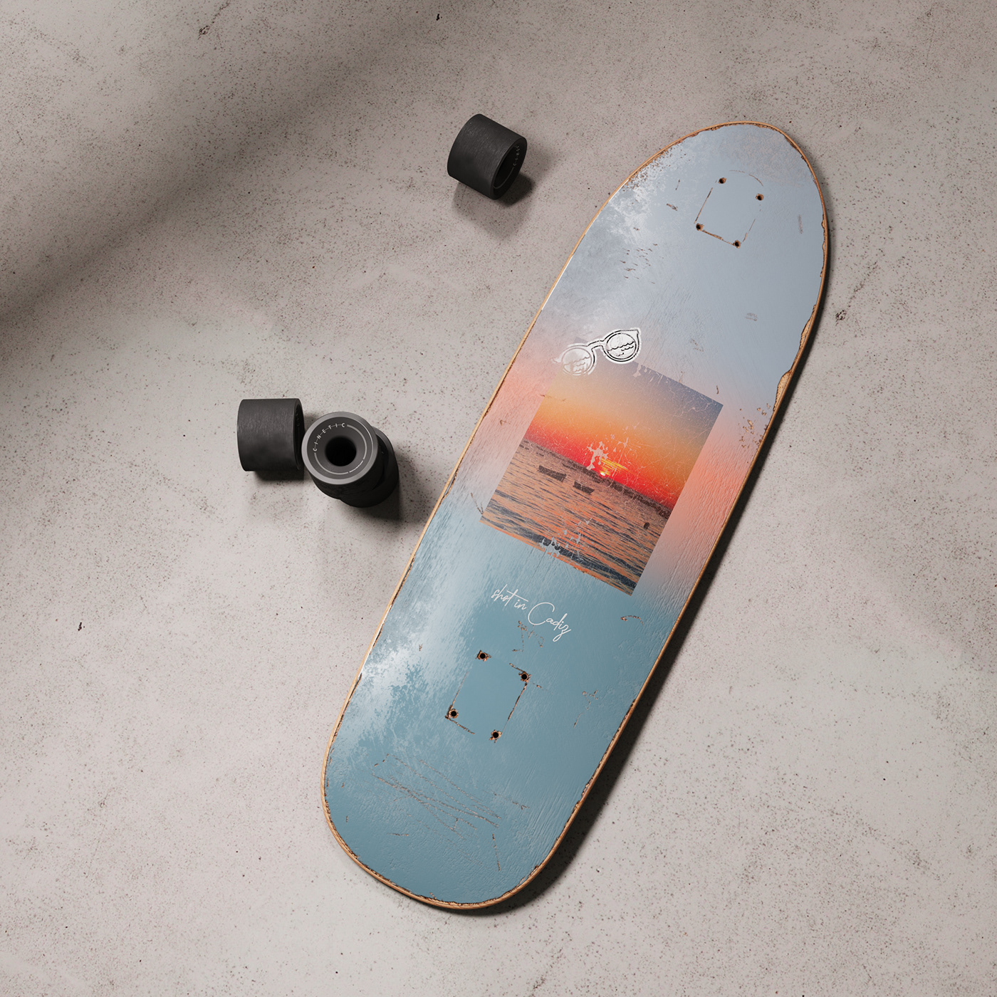 Skate，Render，wooden ，