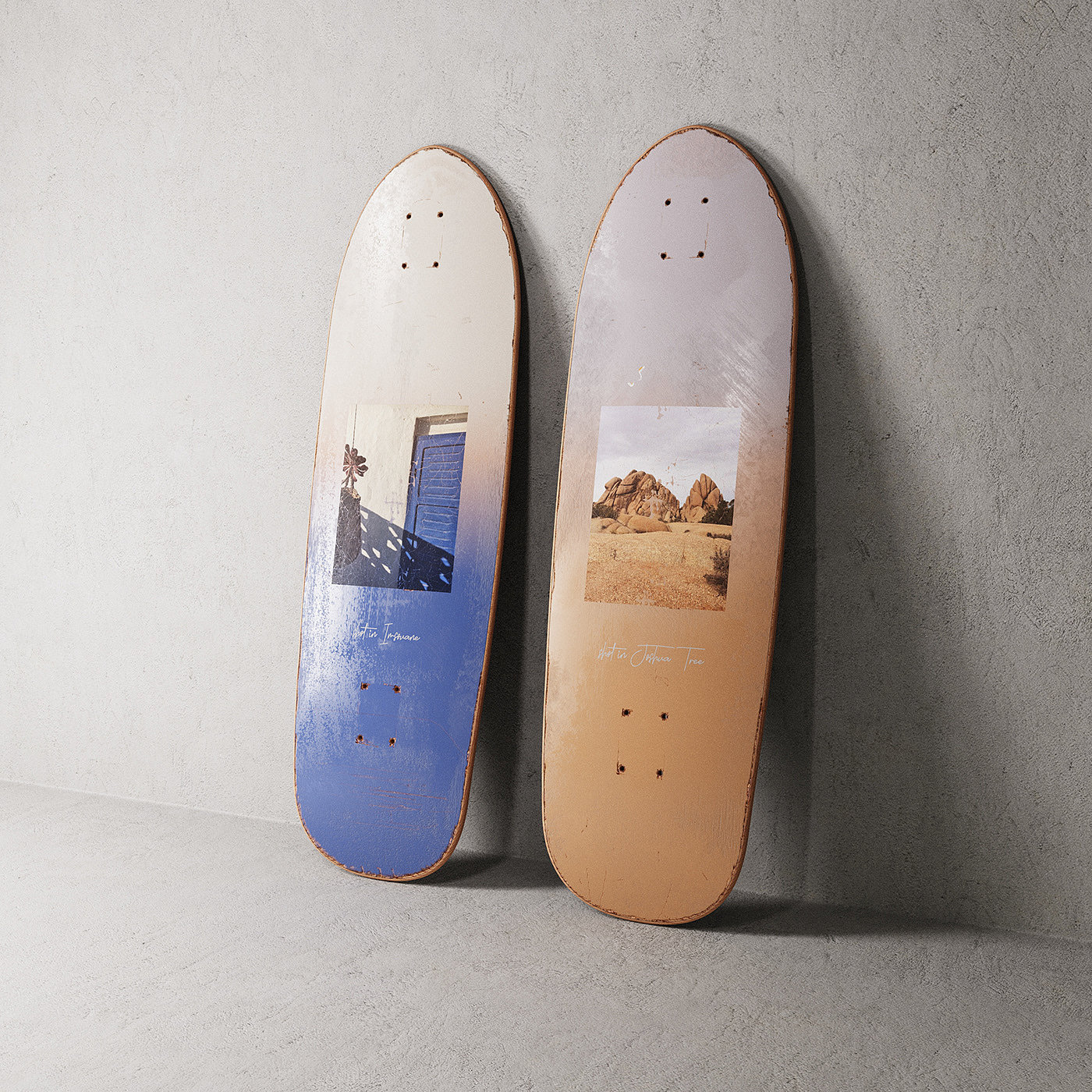 滑板，渲染，木制，