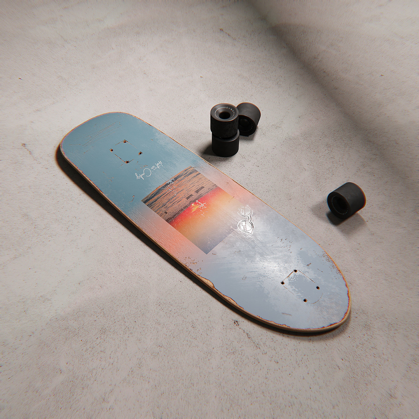 Skate，Render，wooden ，