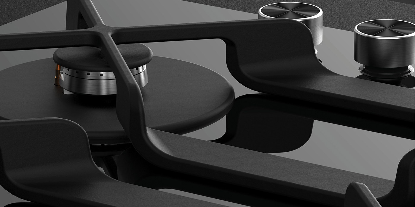 Gas stove，Kitchen appliances，concept，