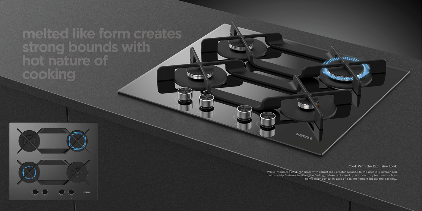 Gas stove，Kitchen appliances，concept，