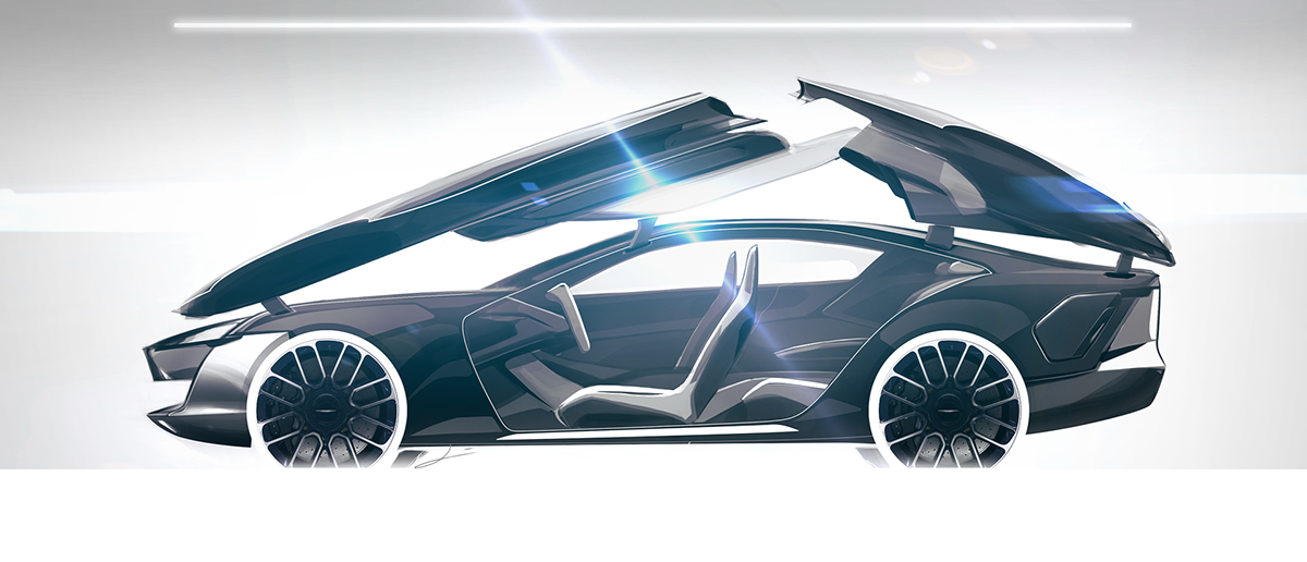 Hand drawn，automobile，vehicle，product design，