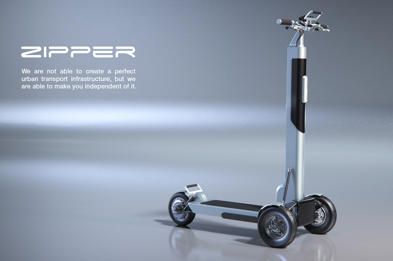 Rostyslav Matiukhin，Folding design，product design，Zipper，Electric scooter，