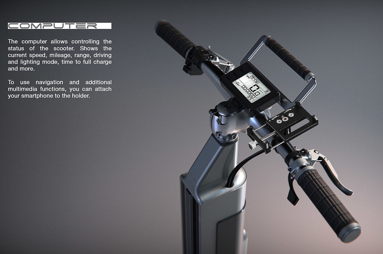 Rostyslav Matiukhin，Folding design，product design，Zipper，Electric scooter，