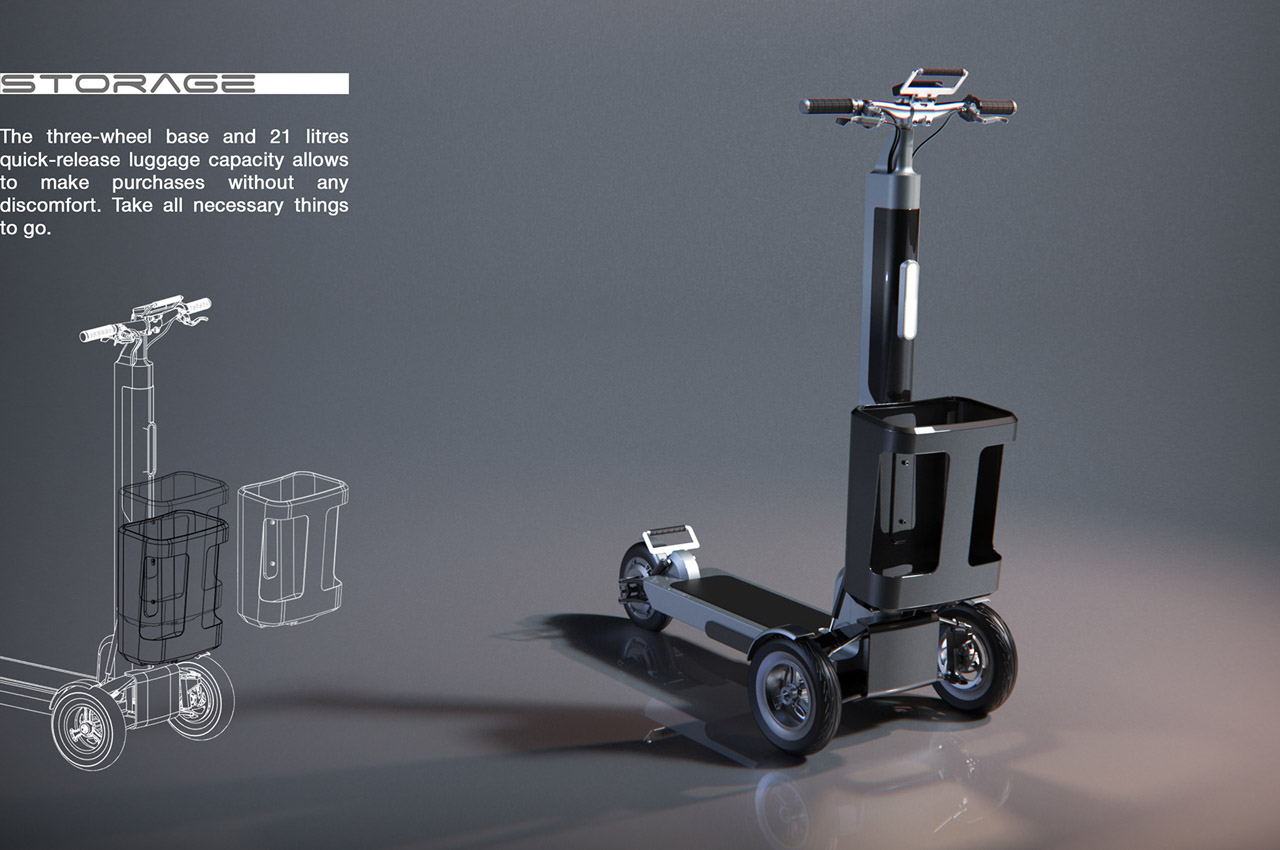 Rostyslav Matiukhin，Folding design，product design，Zipper，Electric scooter，