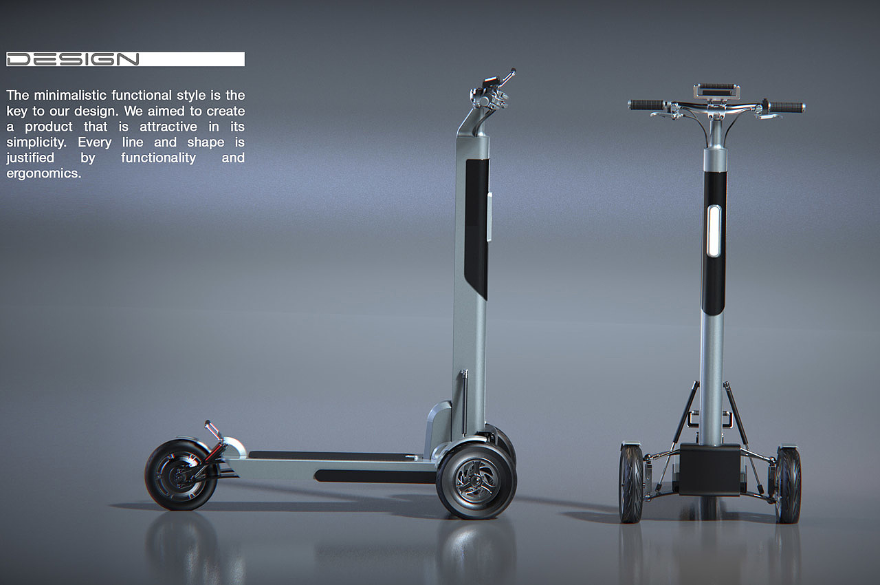 Rostyslav Matiukhin，Folding design，product design，Zipper，Electric scooter，