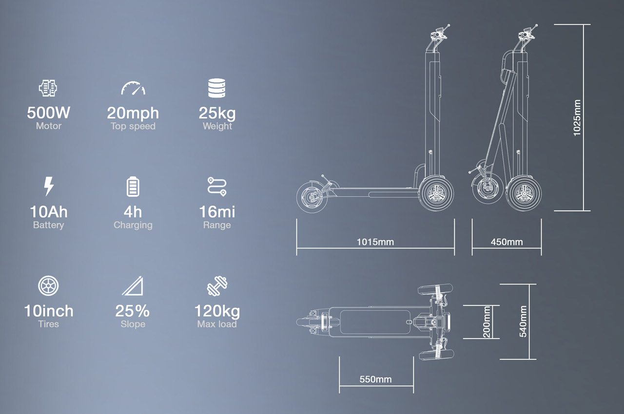 Rostyslav Matiukhin，Folding design，product design，Zipper，Electric scooter，