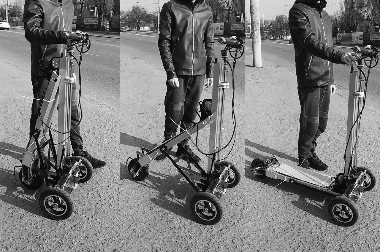 Rostyslav Matiukhin，Folding design，product design，Zipper，Electric scooter，