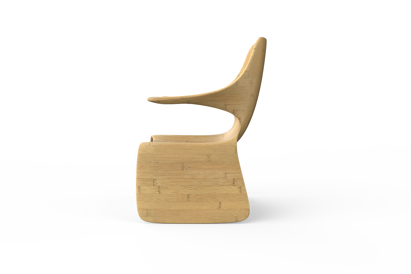 Bamboo furniture, bamboo laminated material, hot bending，