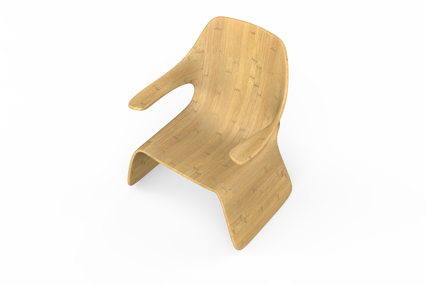 Bamboo furniture, bamboo laminated material, hot bending，