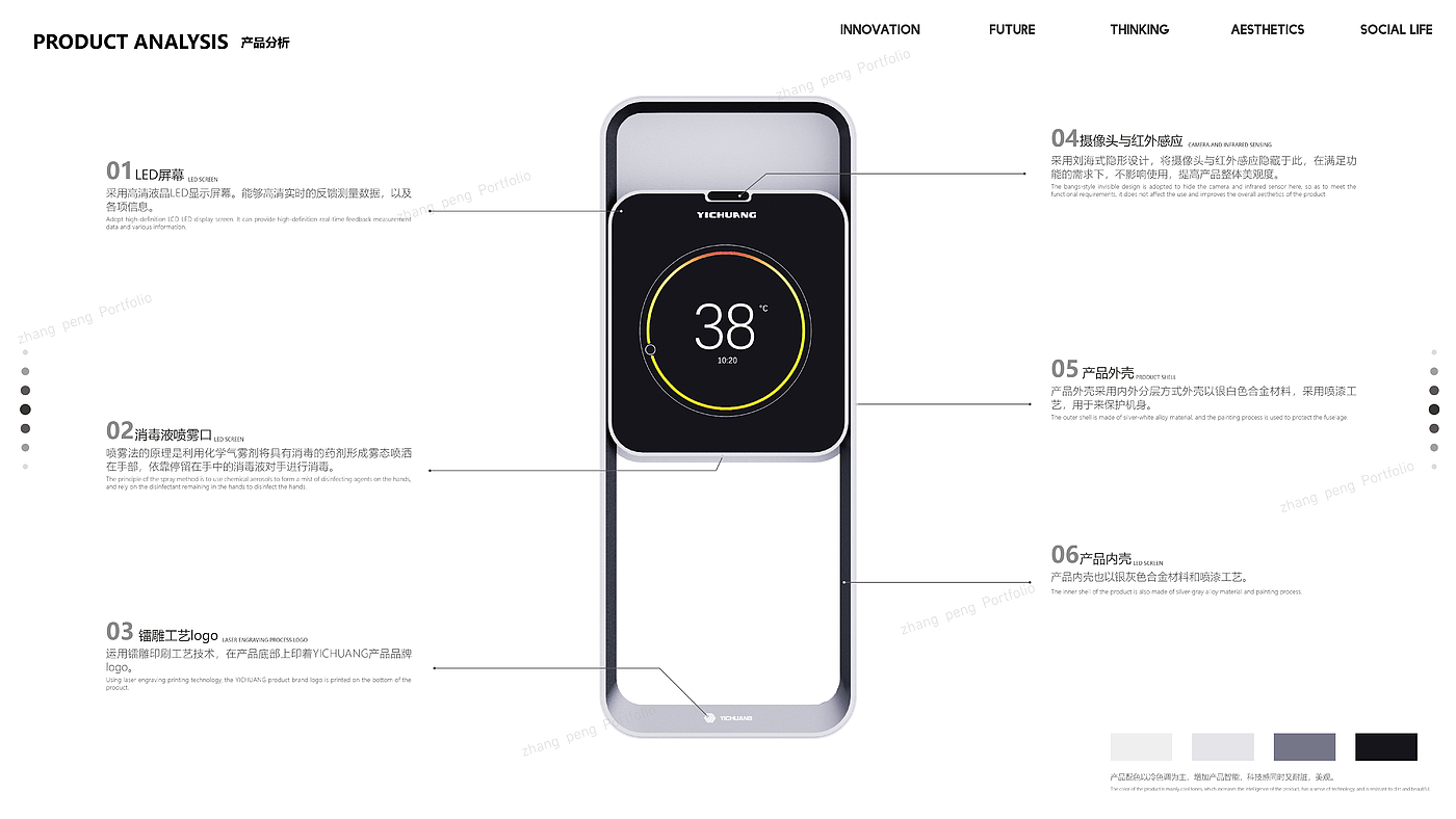 作品集，工业设计，产品设计，消毒，净化器，生活用品，智能设计，设计师，