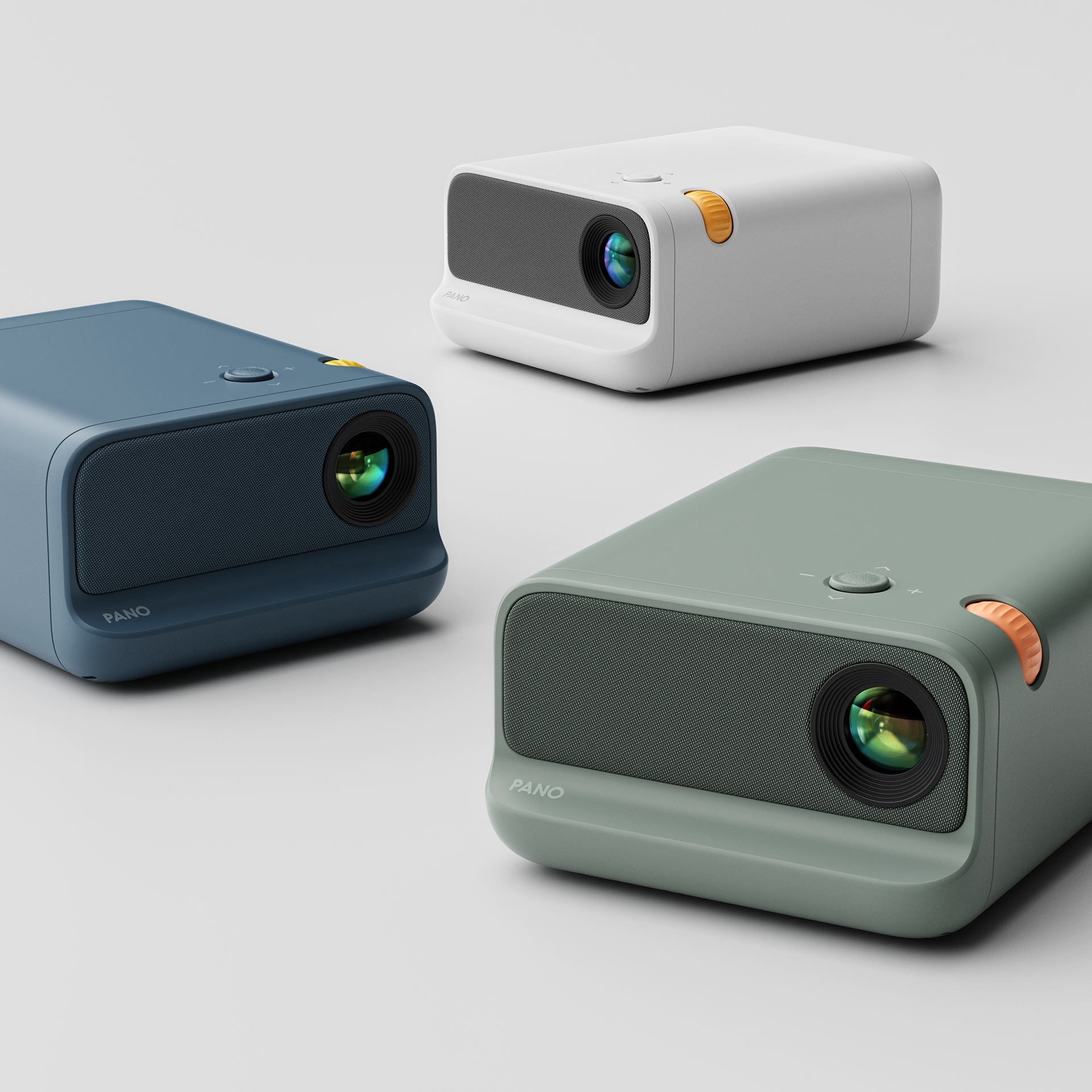 3D electrical appliances，Beam projector，industrial design，product design，Retro，