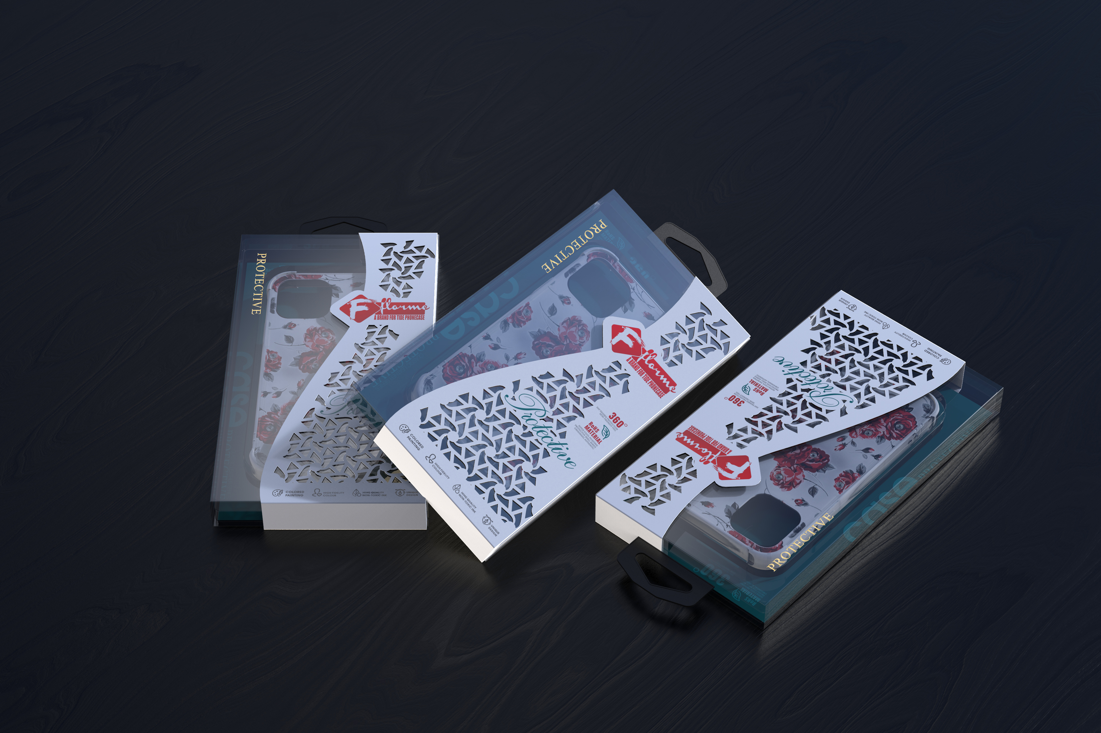 Mobile phone peripheral，Anti-fall protective shell，Mobile phone case packaging，Packaging customization，Digital packaging，3C Electronics，Consumer electronics packaging，Case，