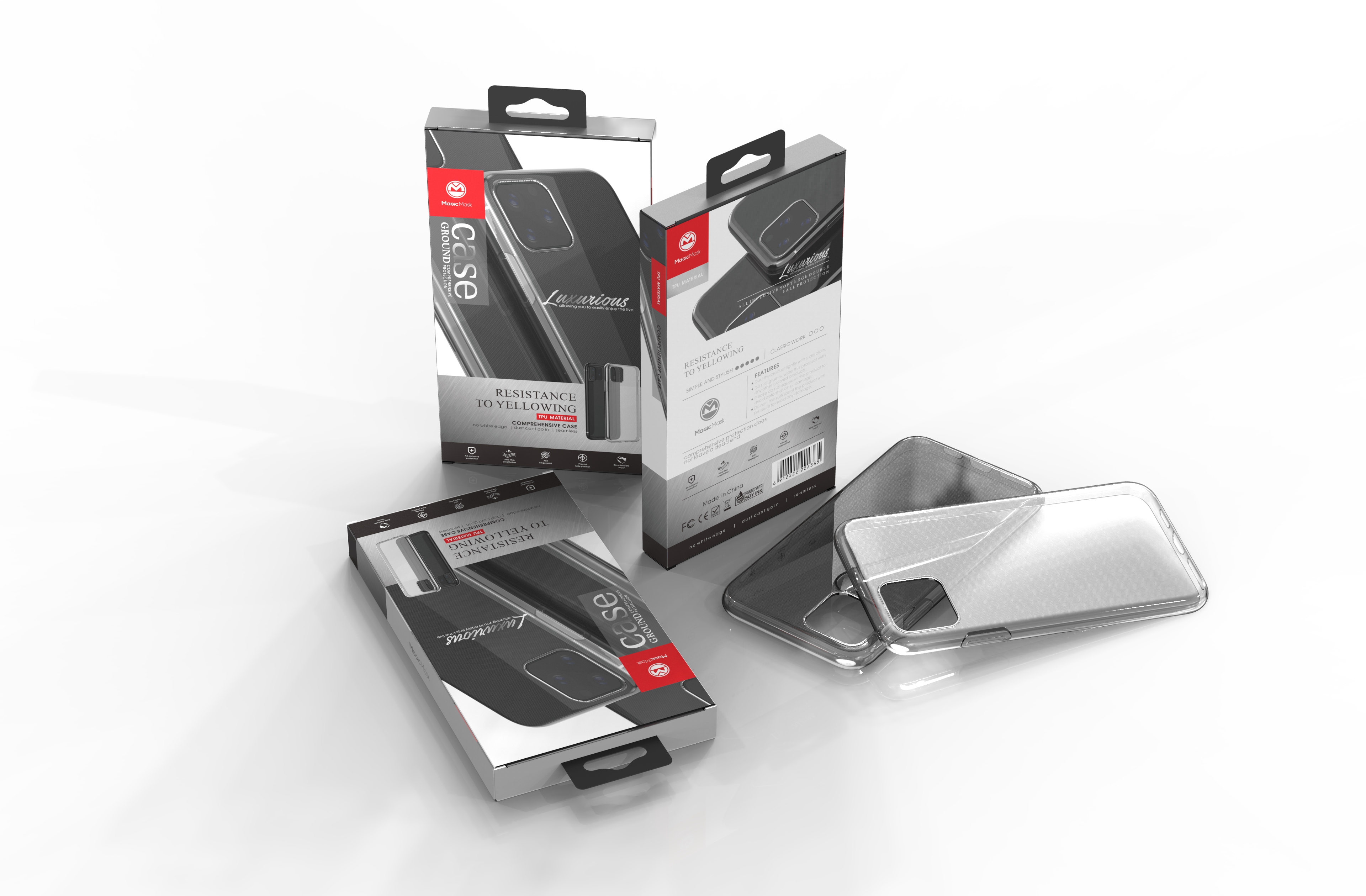 Mobile phone peripheral，Anti-fall protective shell，Mobile phone case packaging，Packaging customization，Digital packaging，3C Electronics，Consumer electronics packaging，Case，