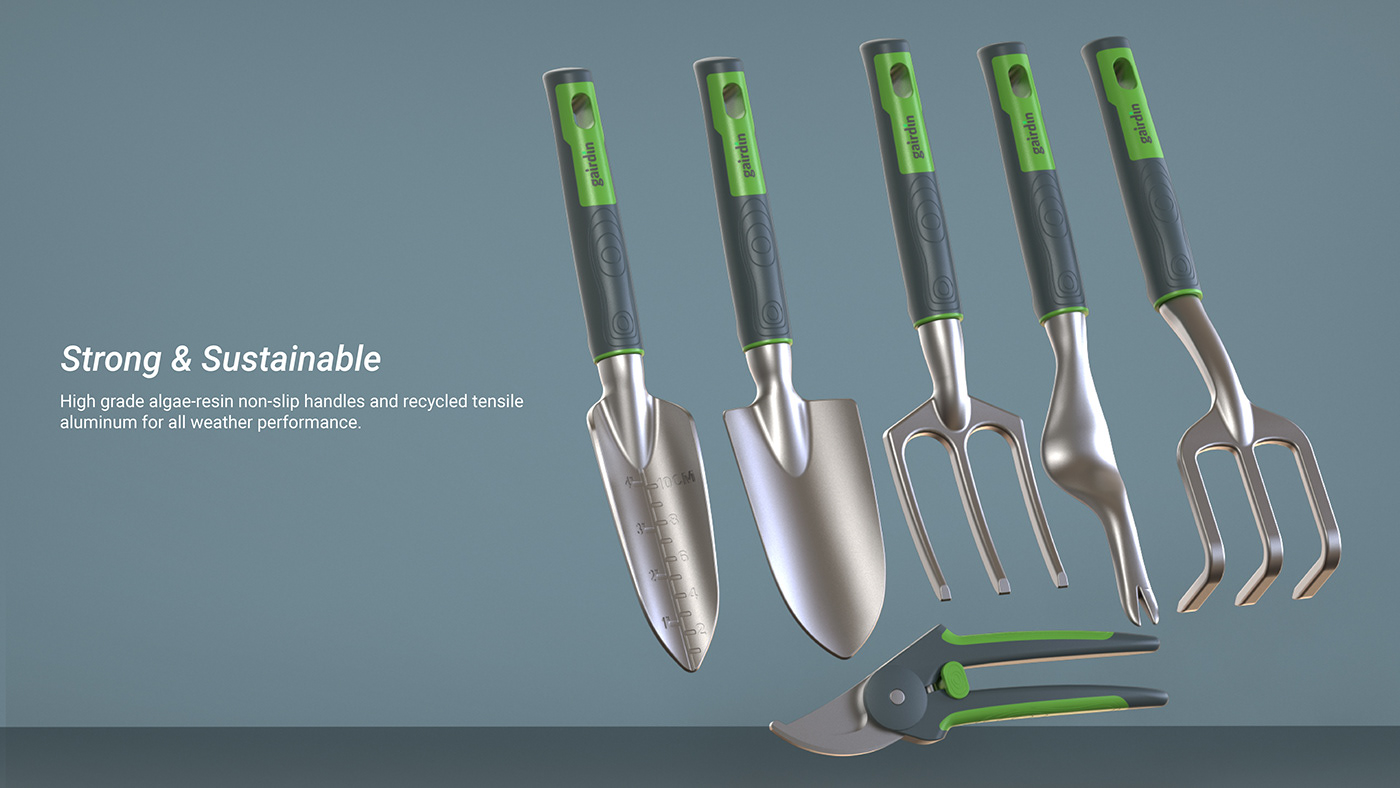 Gardening tools，industrial design，3d，visualization，