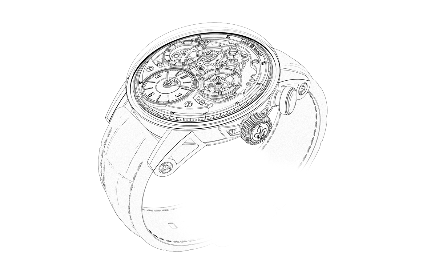 Wrist watch，luxurious，complex，