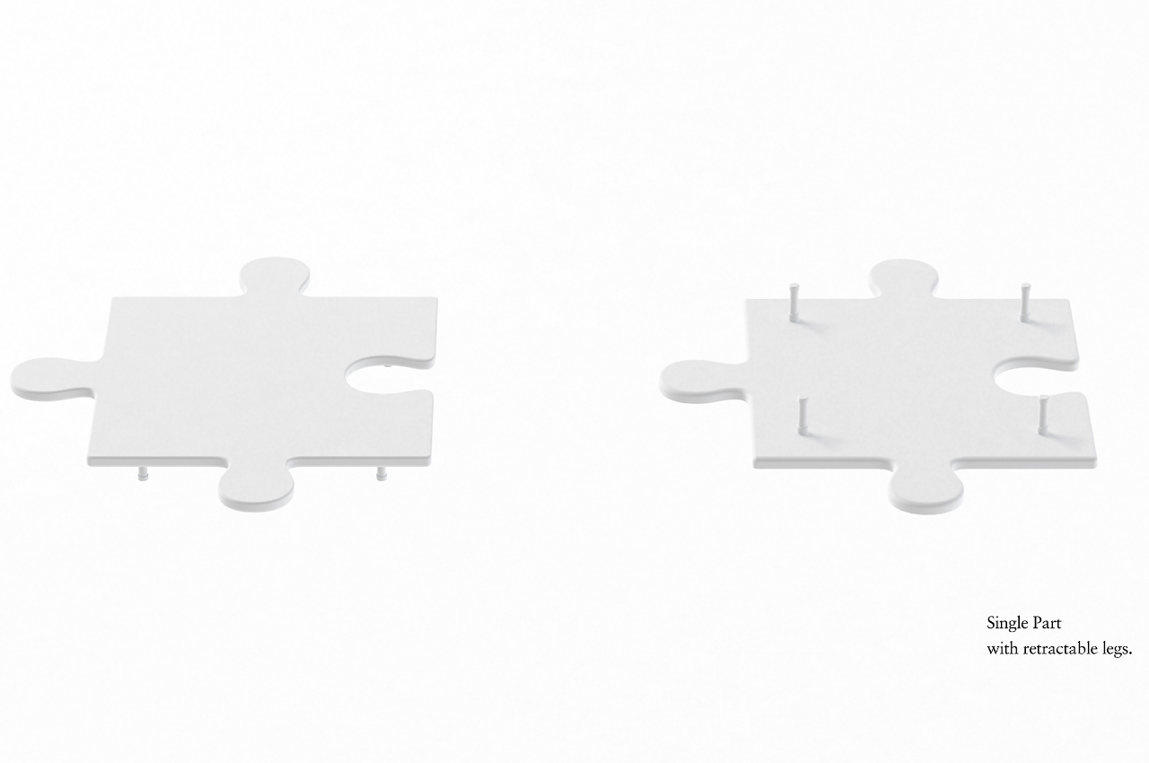 Table，Jigsaw puzzle，Tray，white，