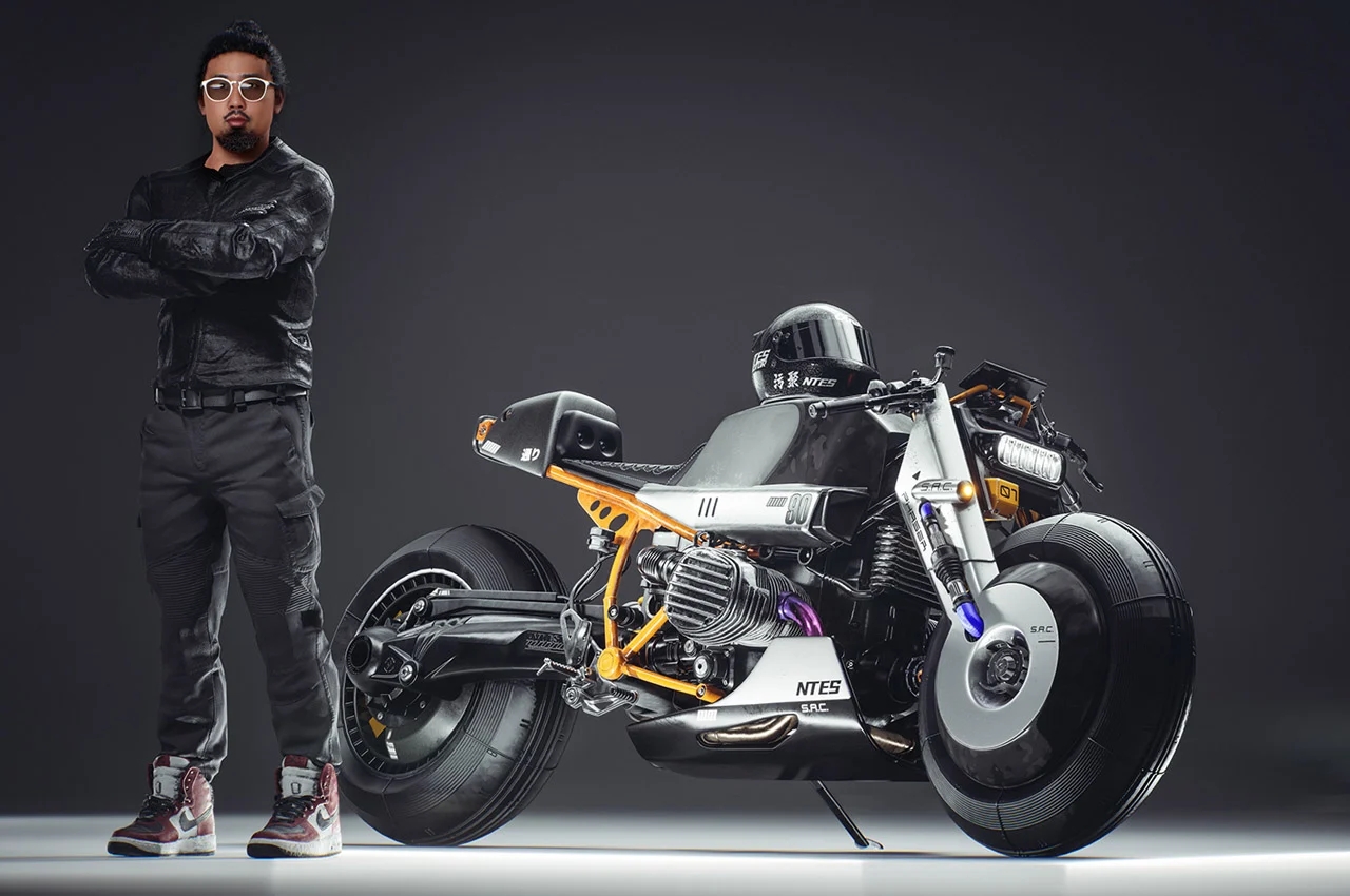 motorcycle，industrial design，Metal，R9T UE5，