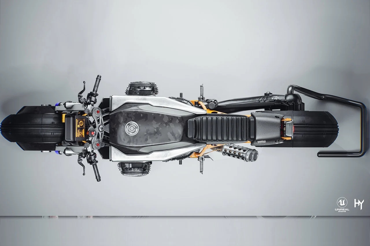 motorcycle，industrial design，Metal，R9T UE5，