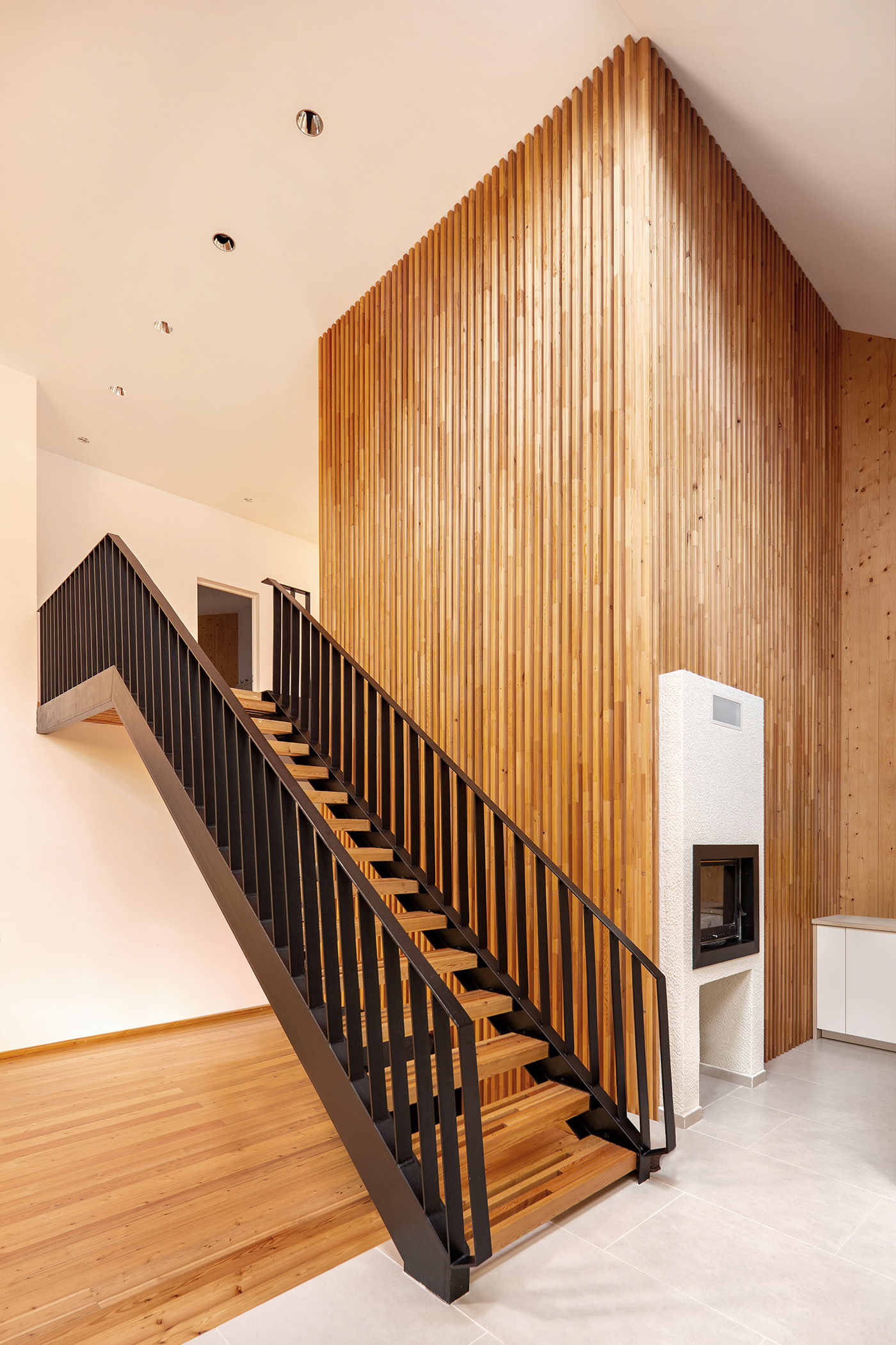 Interior design，prefabricated house，CLT，Minimalist，woodiness，Architecture，
