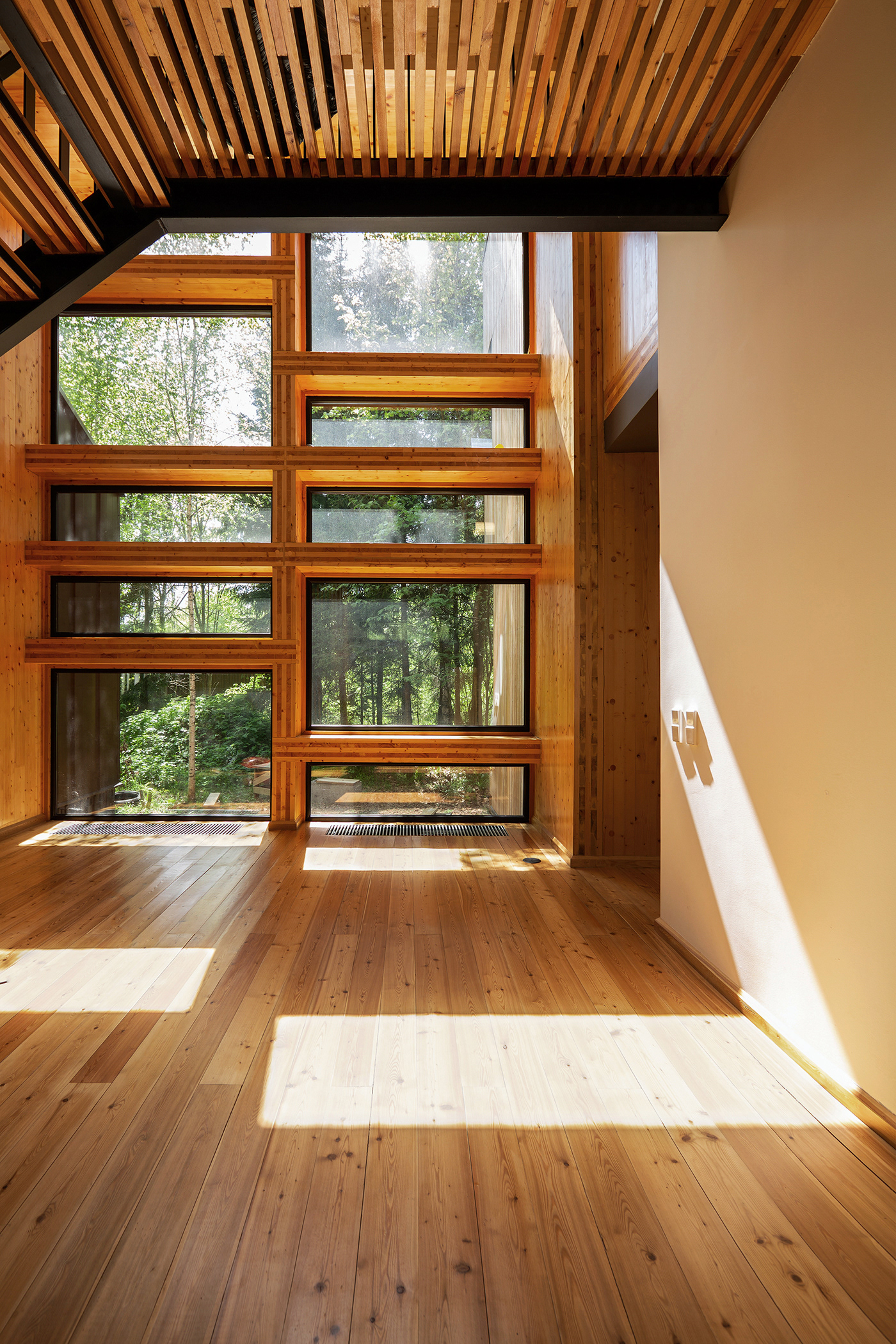 Interior design，prefabricated house，CLT，Minimalist，woodiness，Architecture，